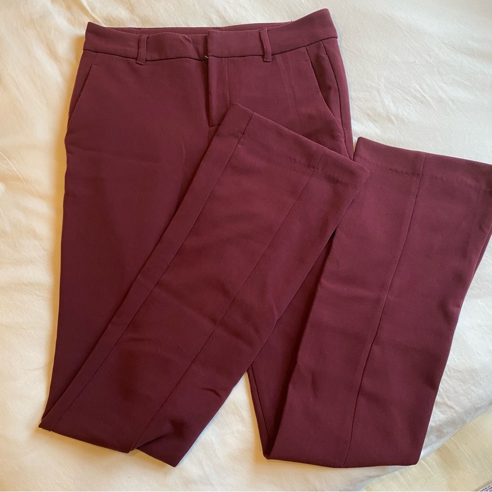 Maroon Flare Slacks - Tall Inseam